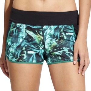 Athleta Running Shorts Palm Tree Design Size Medium